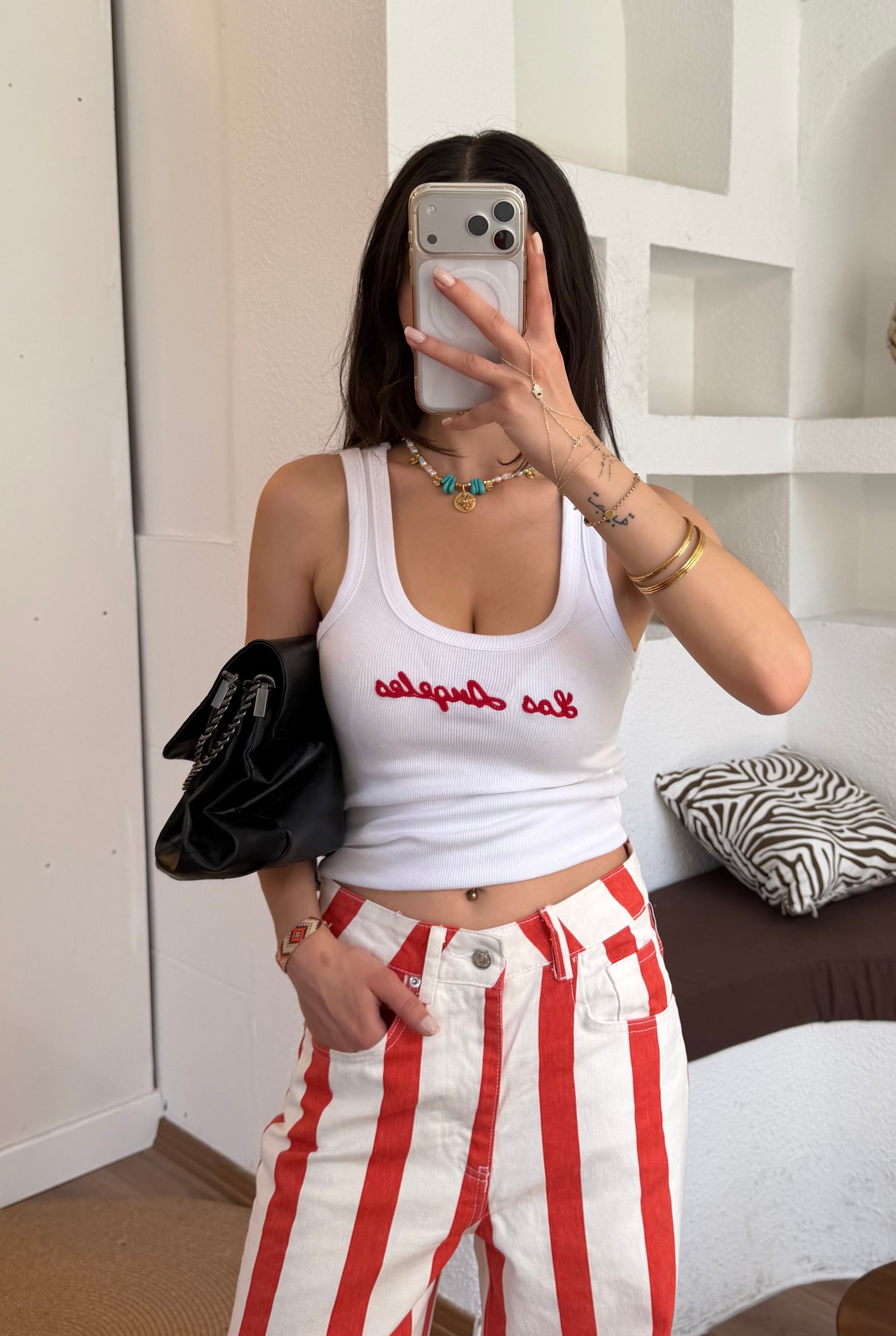 Los angeles dikişli atlet