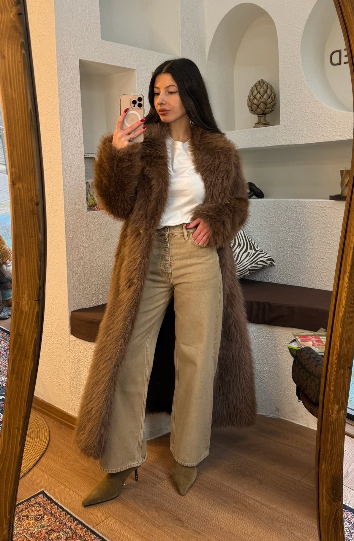 Kürk kaban deri astarlı