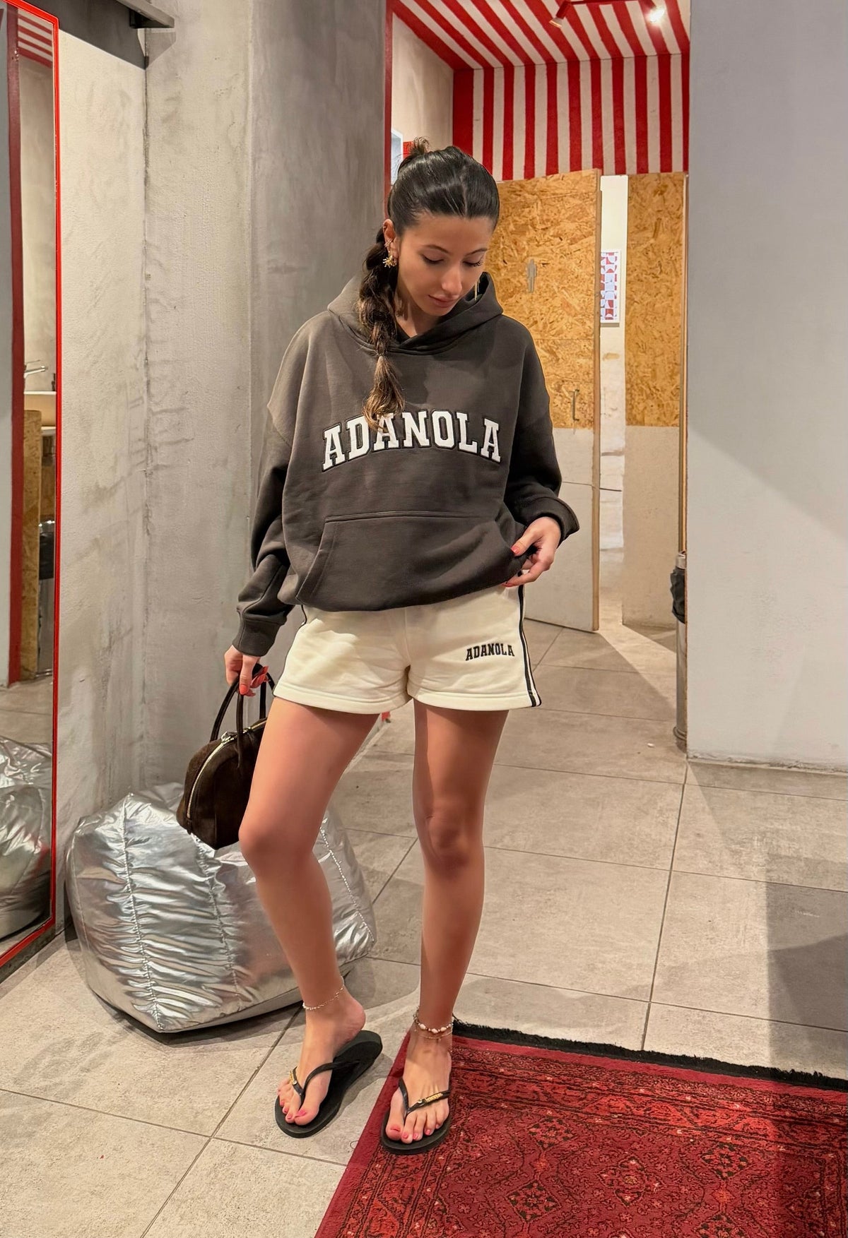 Adanola yan şeritli şort