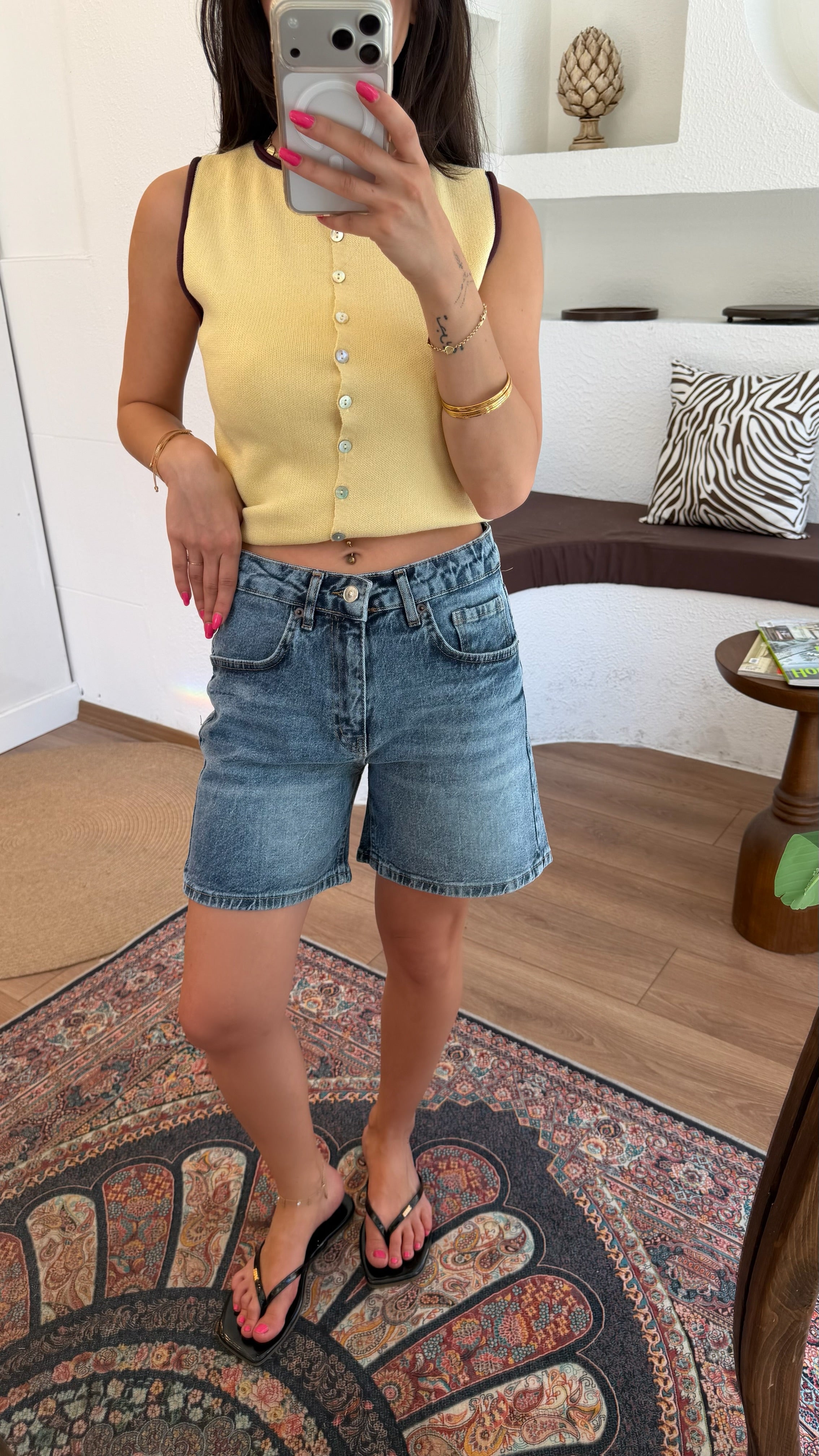 Zra casual denim şort