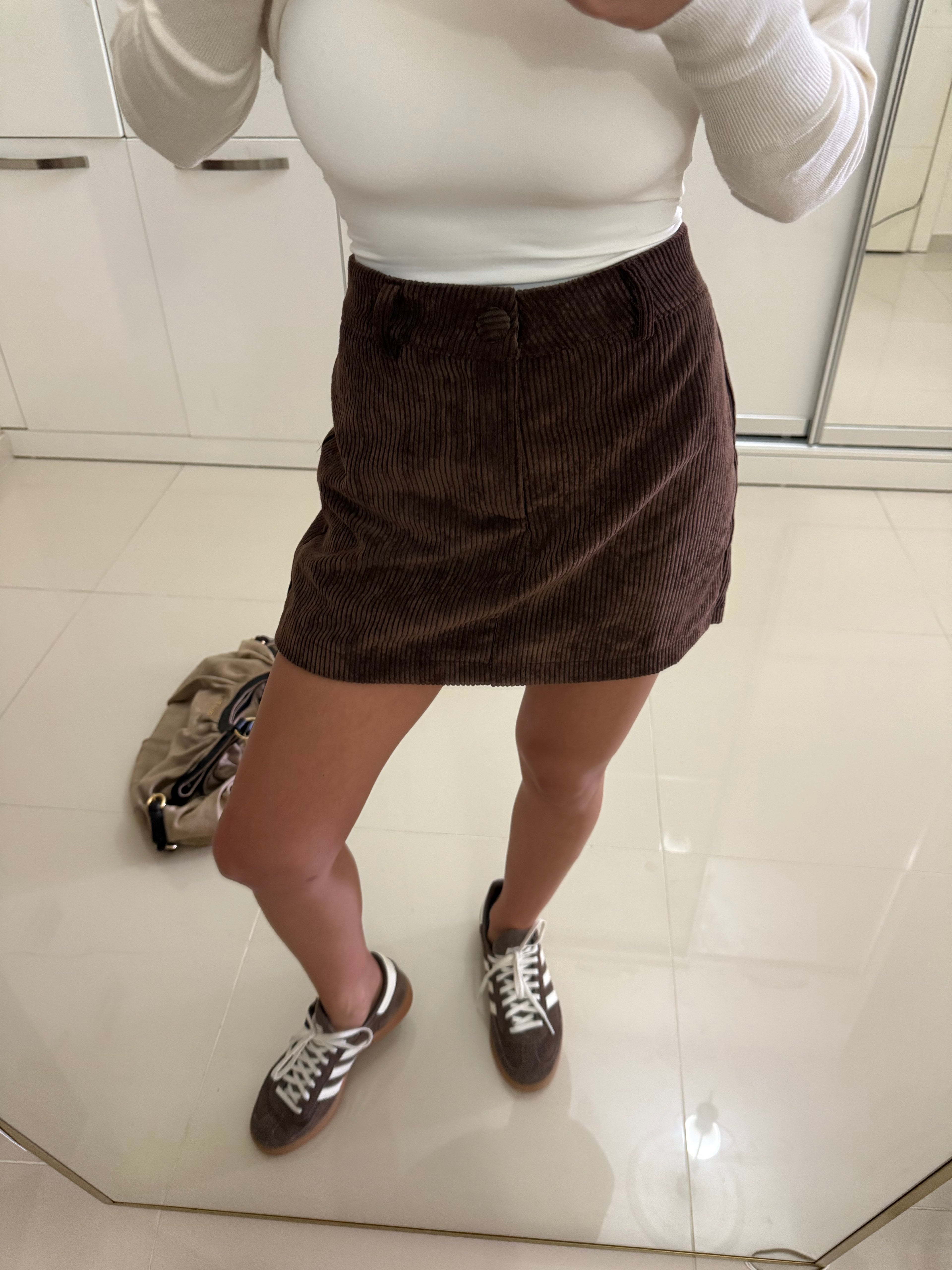 Kadife içten şortlu etek