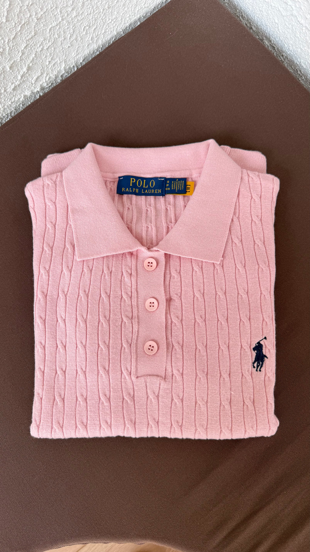 Rlph pembe Polo yaka triko tişört