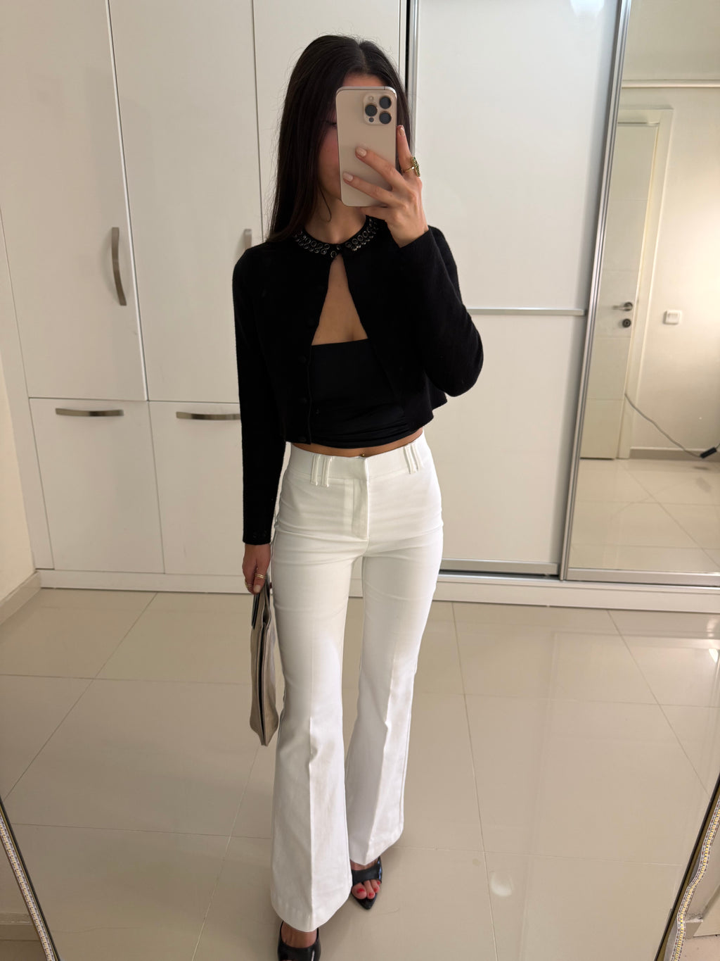 Zra Flare beyaz pantolon