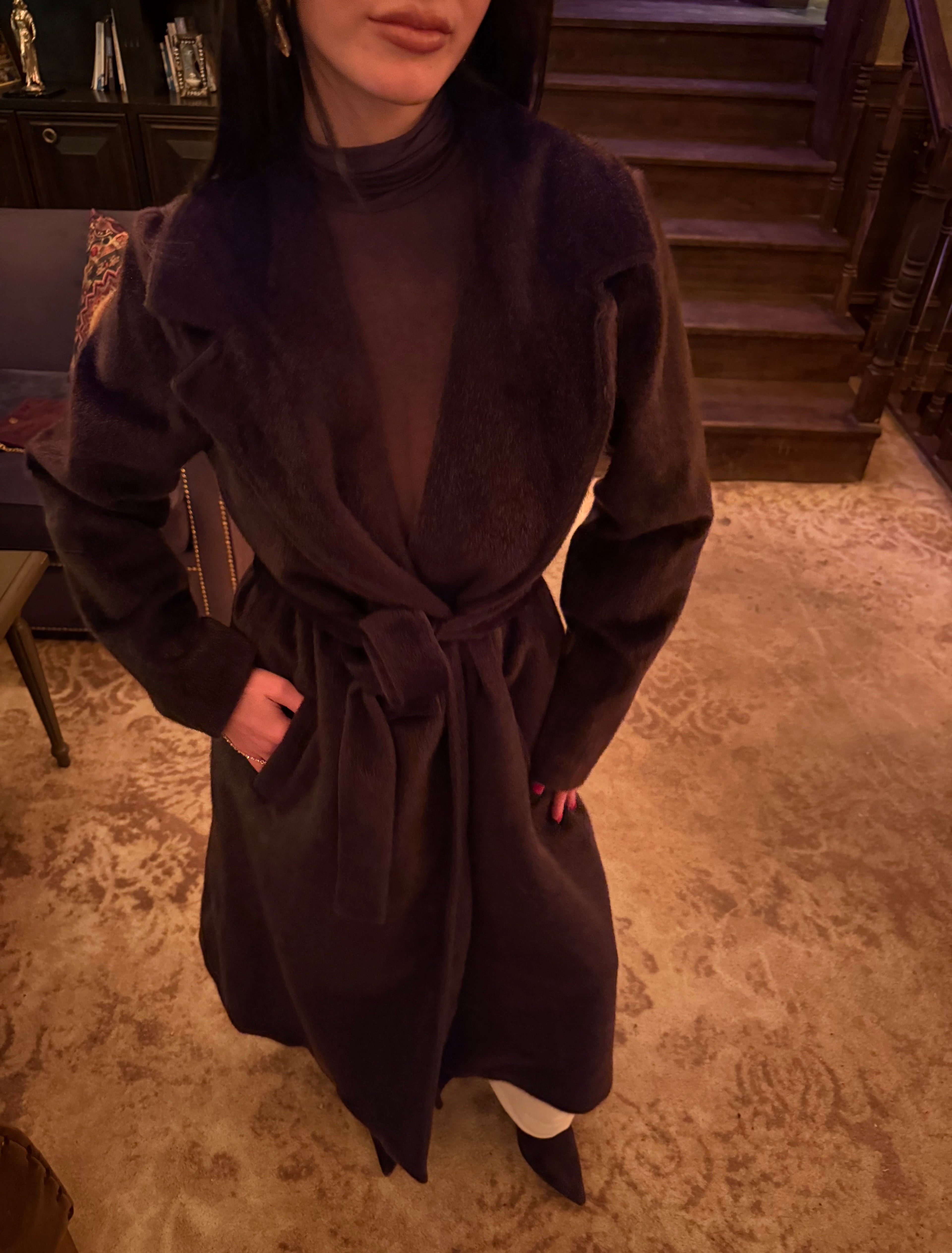 Acı kahve Kırçıl kürk kaban