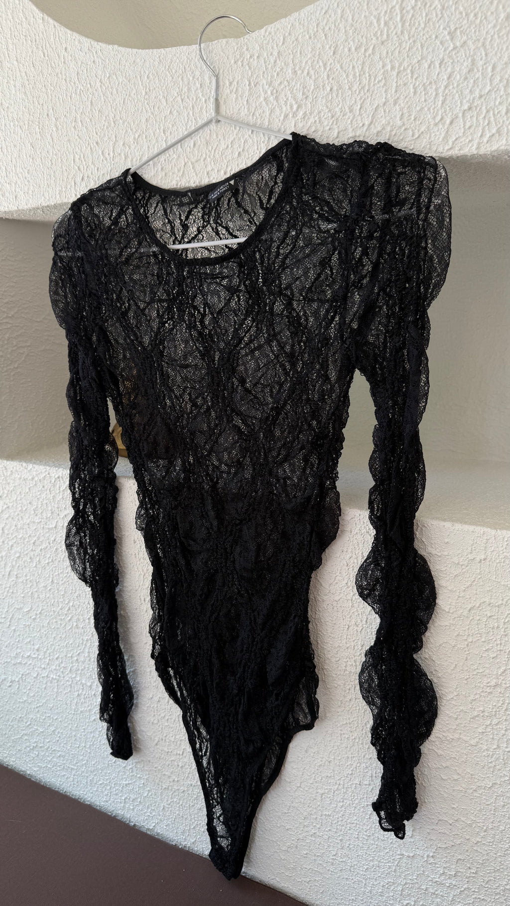 Zra siyah dantel bodysuit