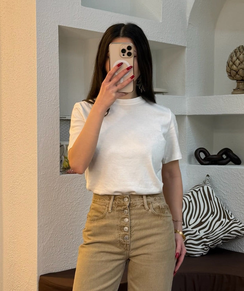 Basic beyaz tişört