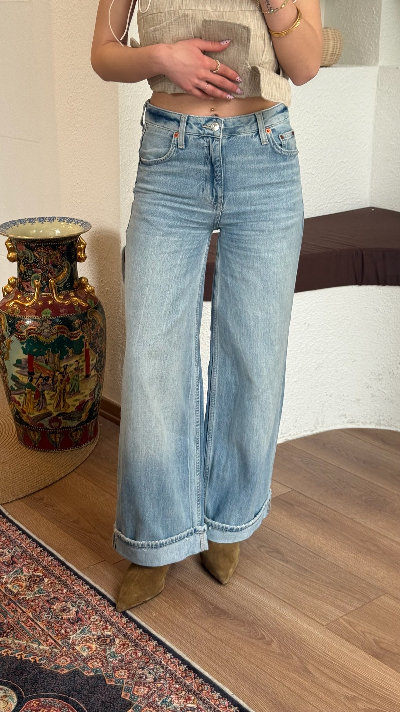Co.83 katlama paça jean