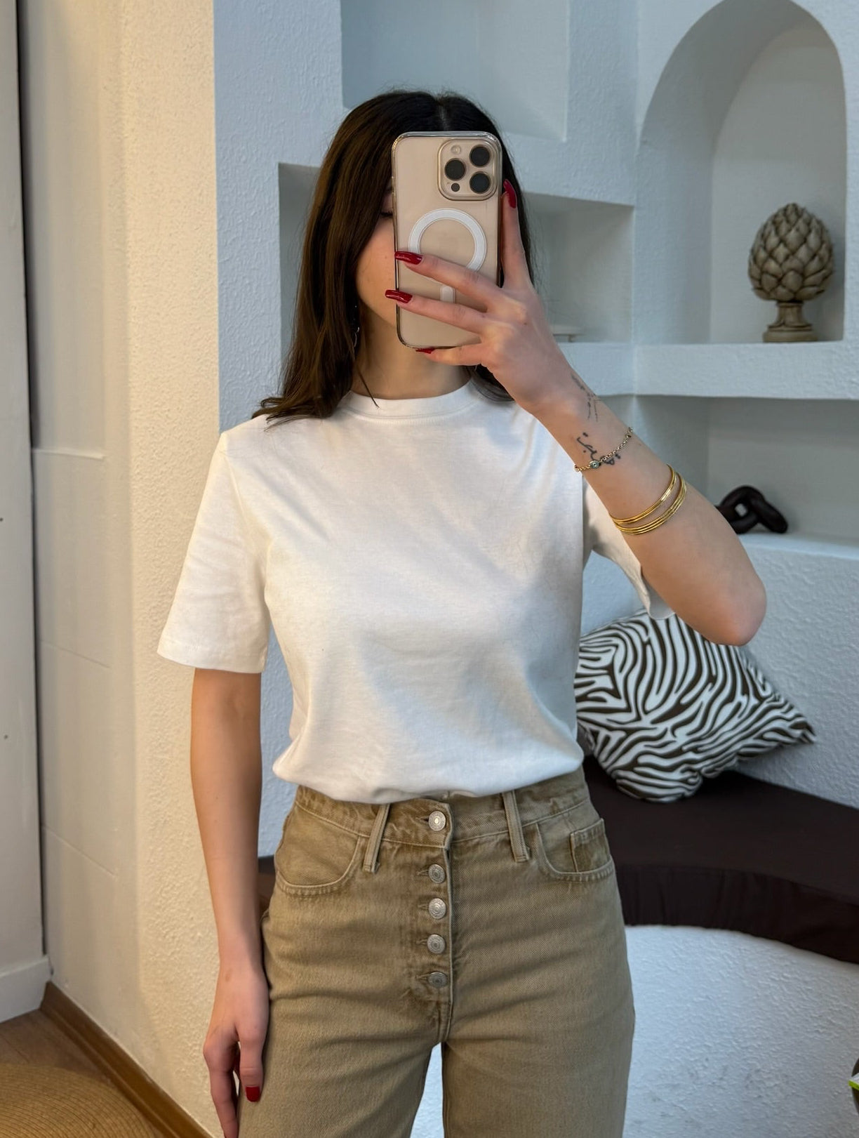 Basic beyaz tişört