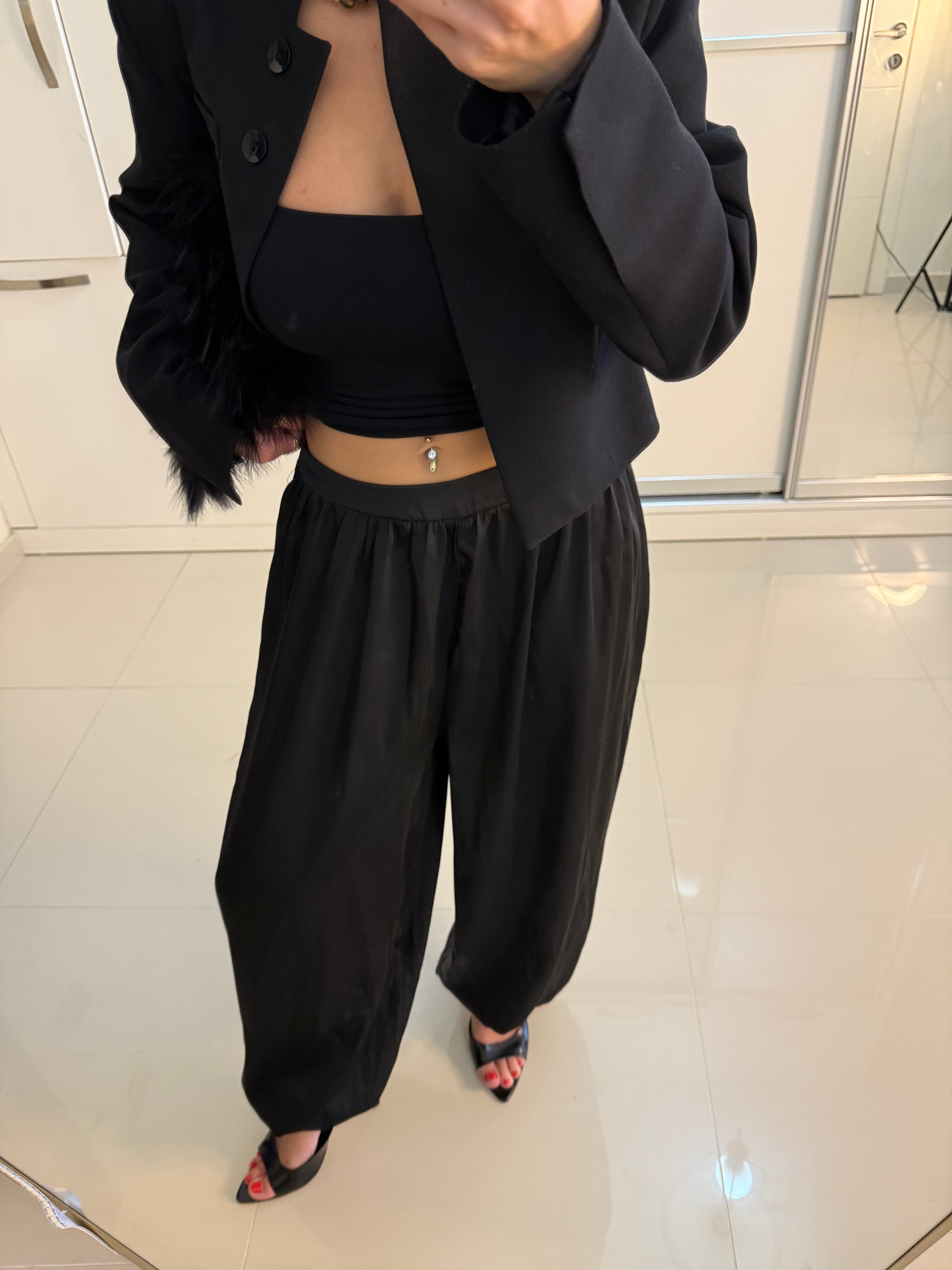 Saten şalvar pantolon