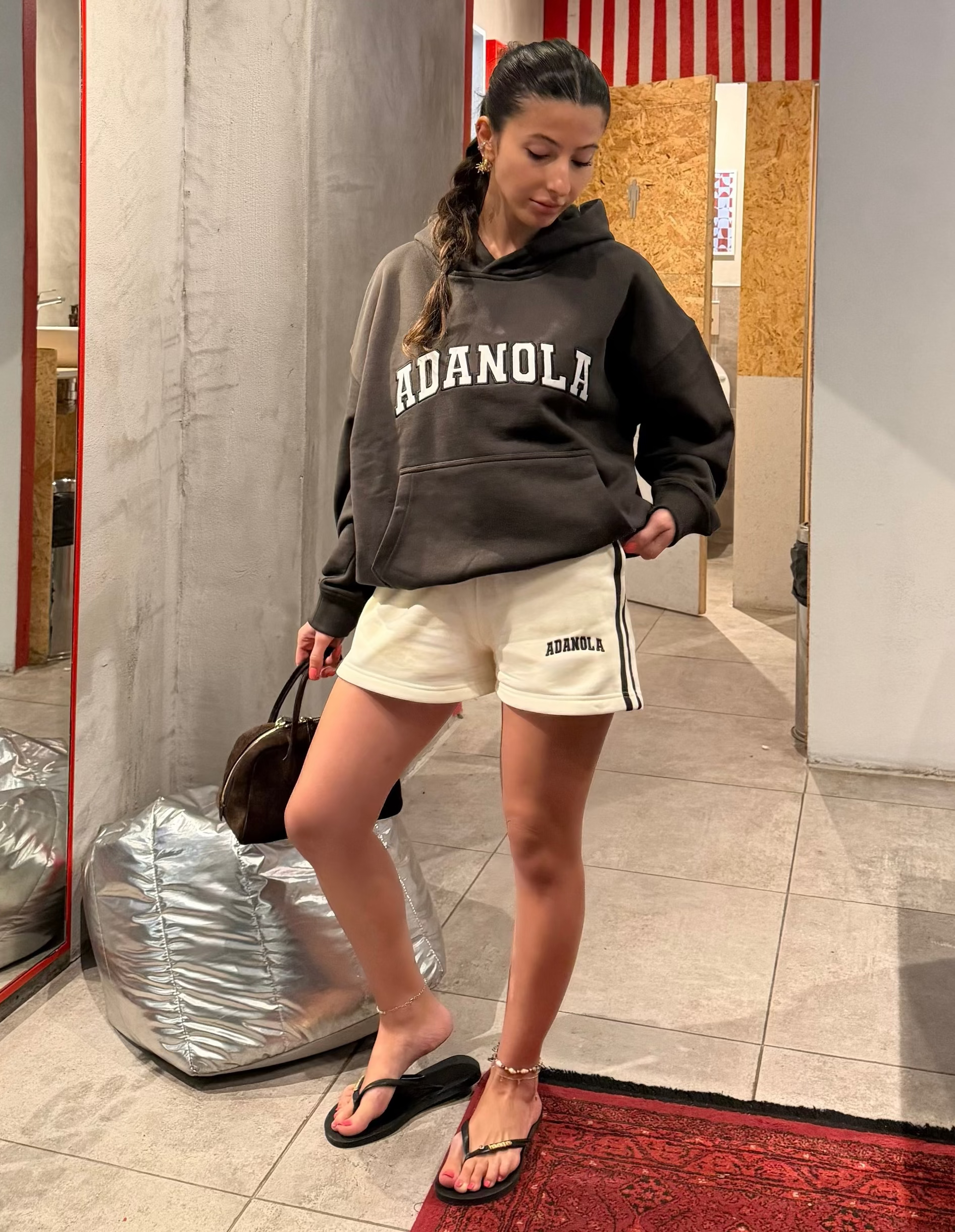 Adanola yan şeritli şort