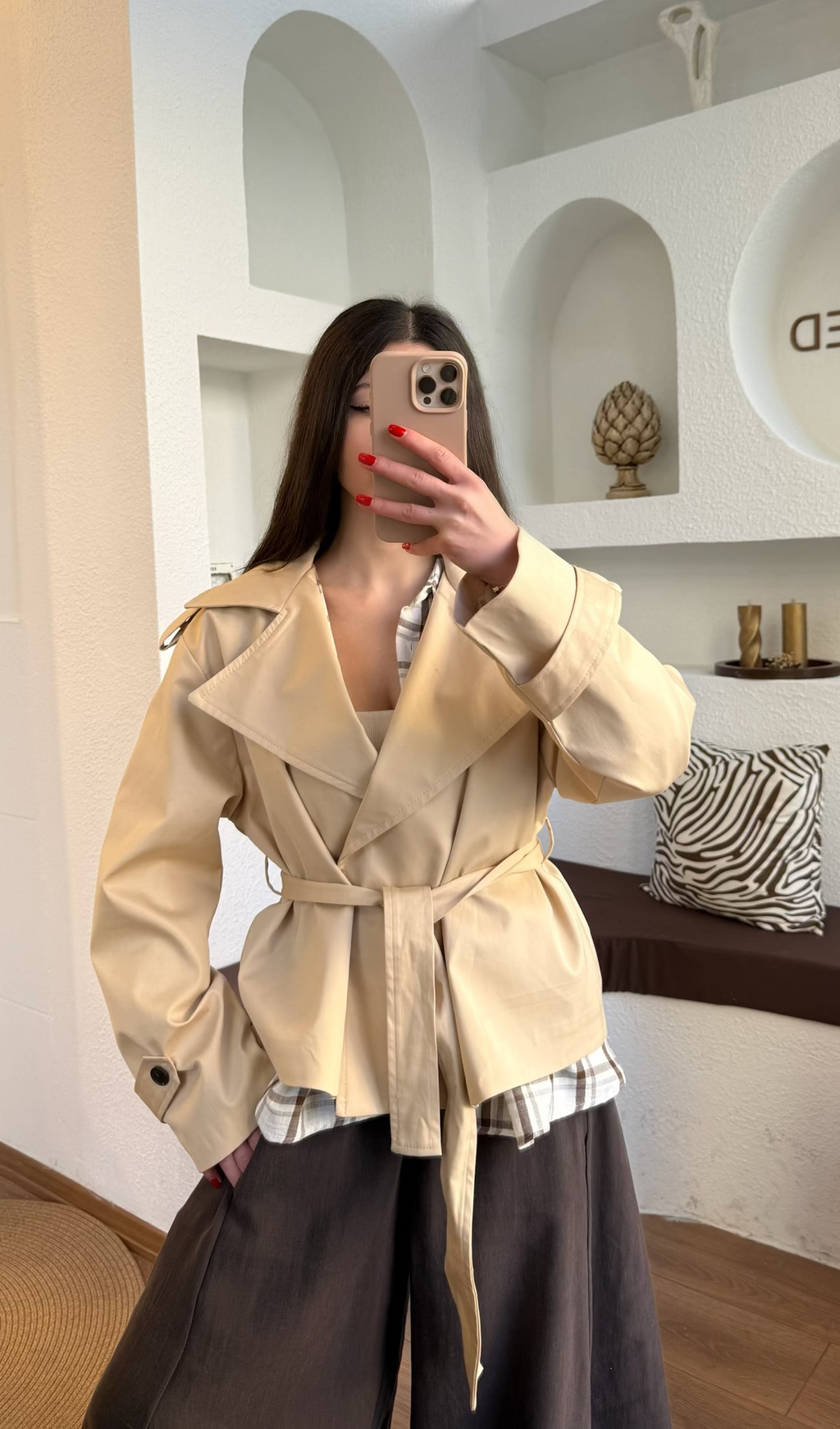 Camel orta trençkot