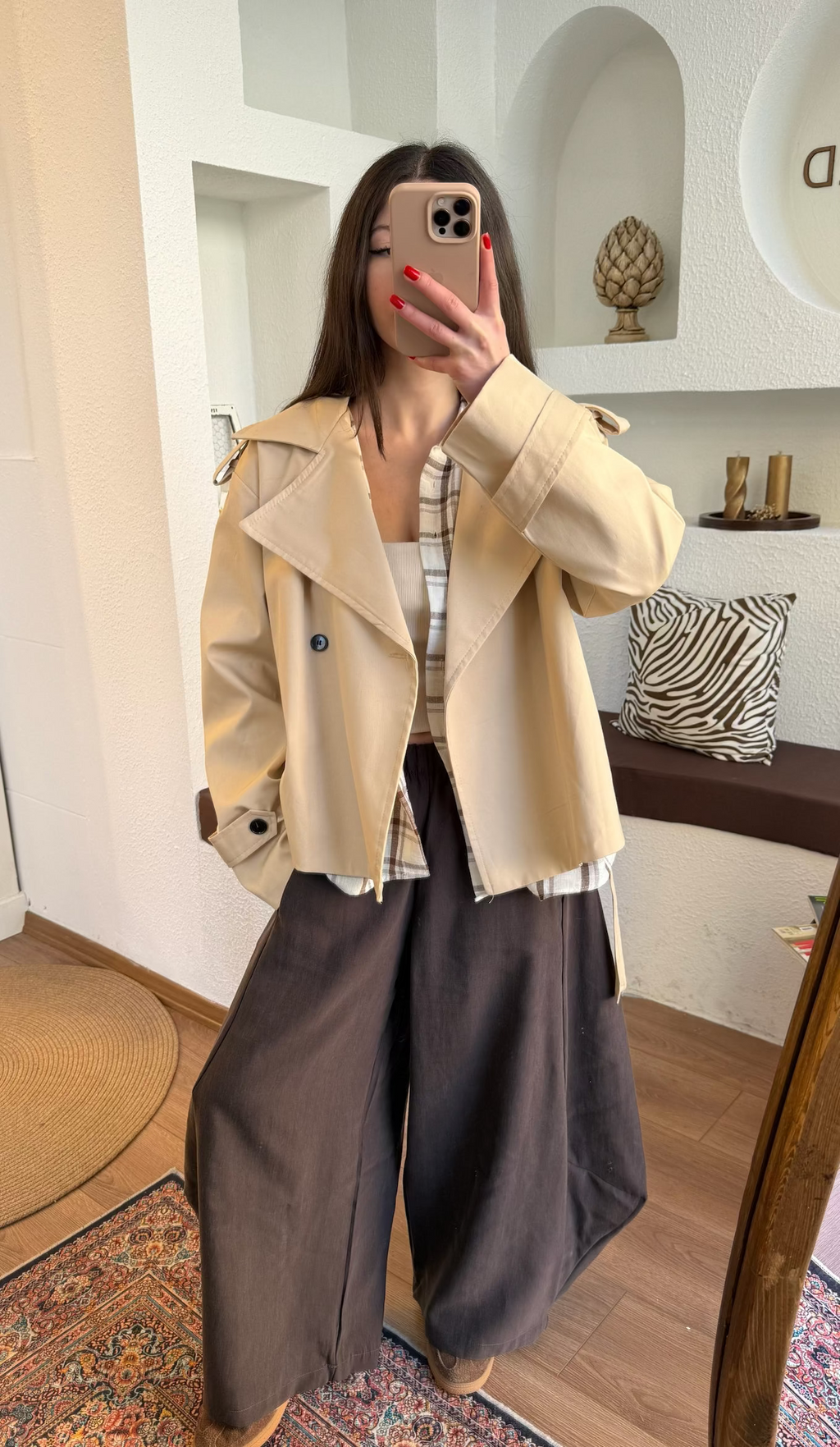 Camel orta trençkot