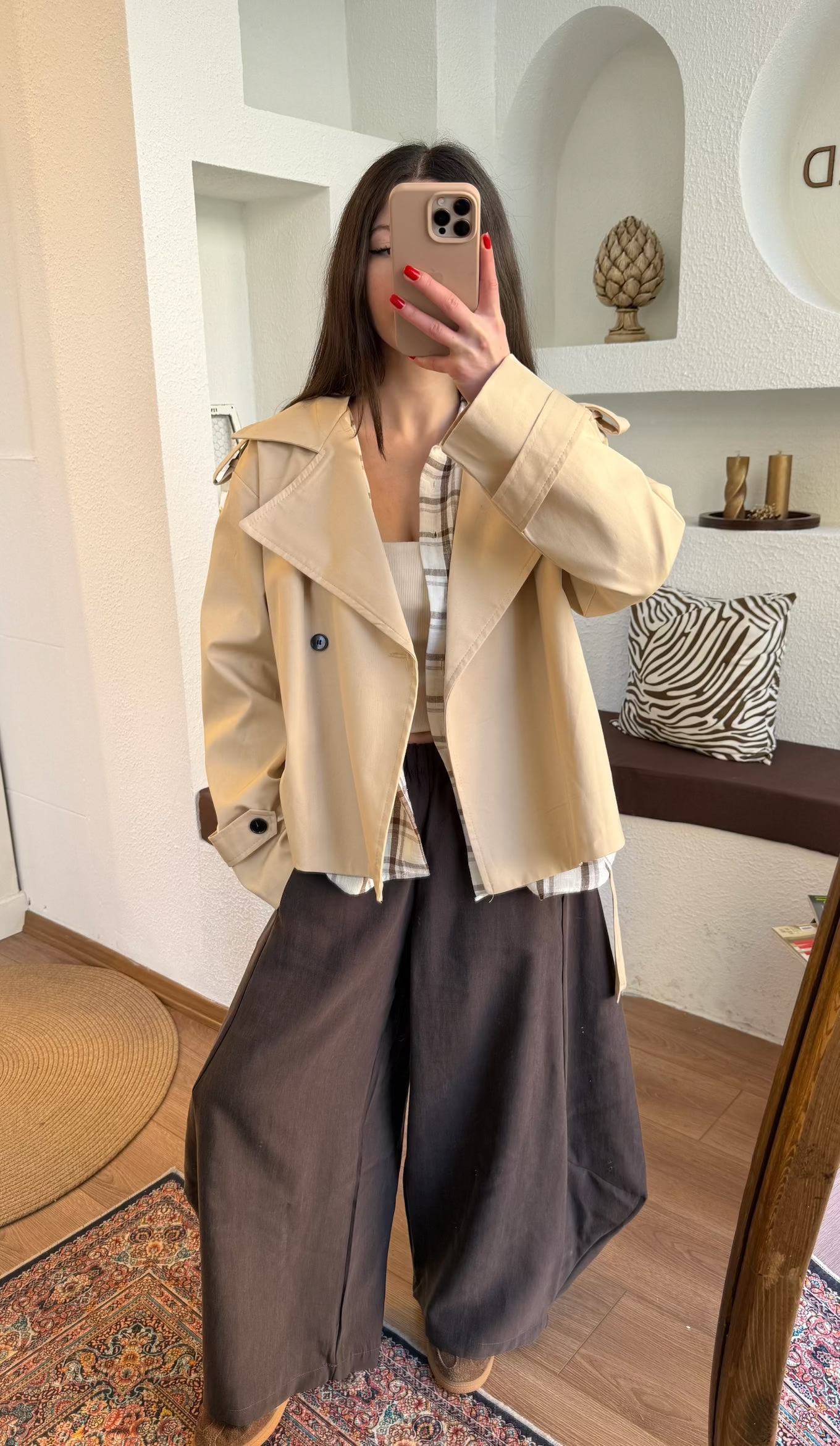 Camel orta trençkot