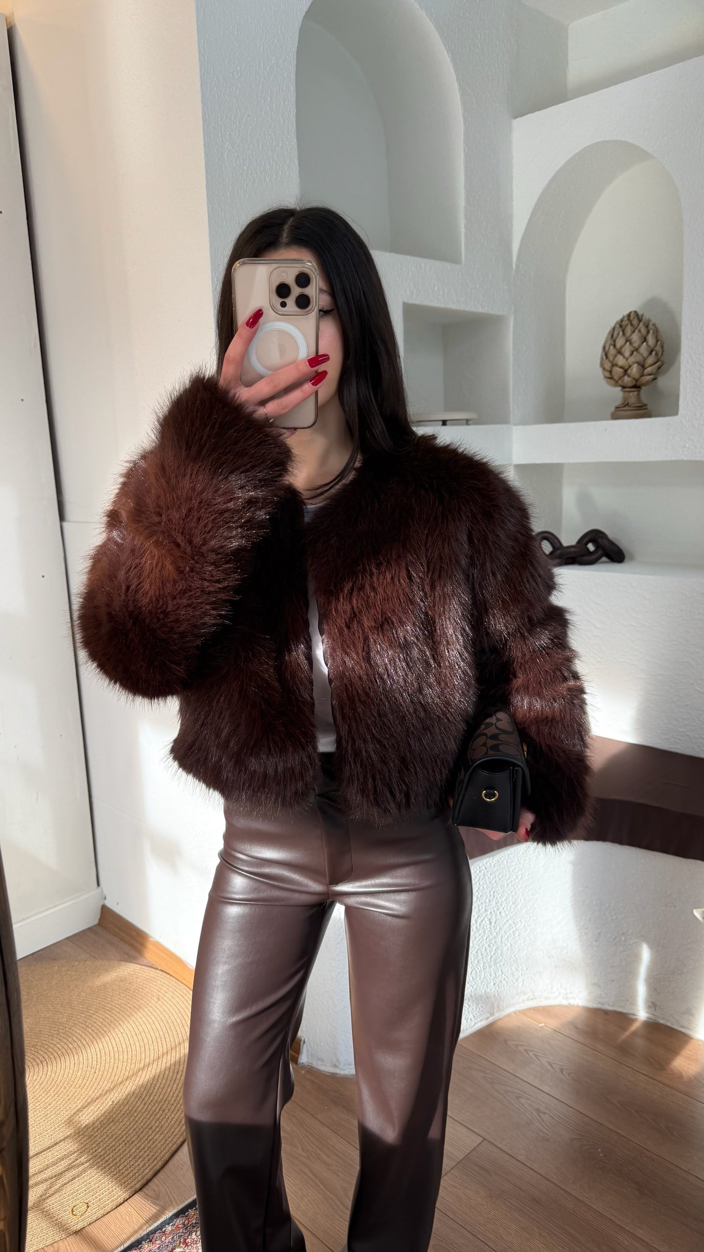 Acı kahve crop kürk