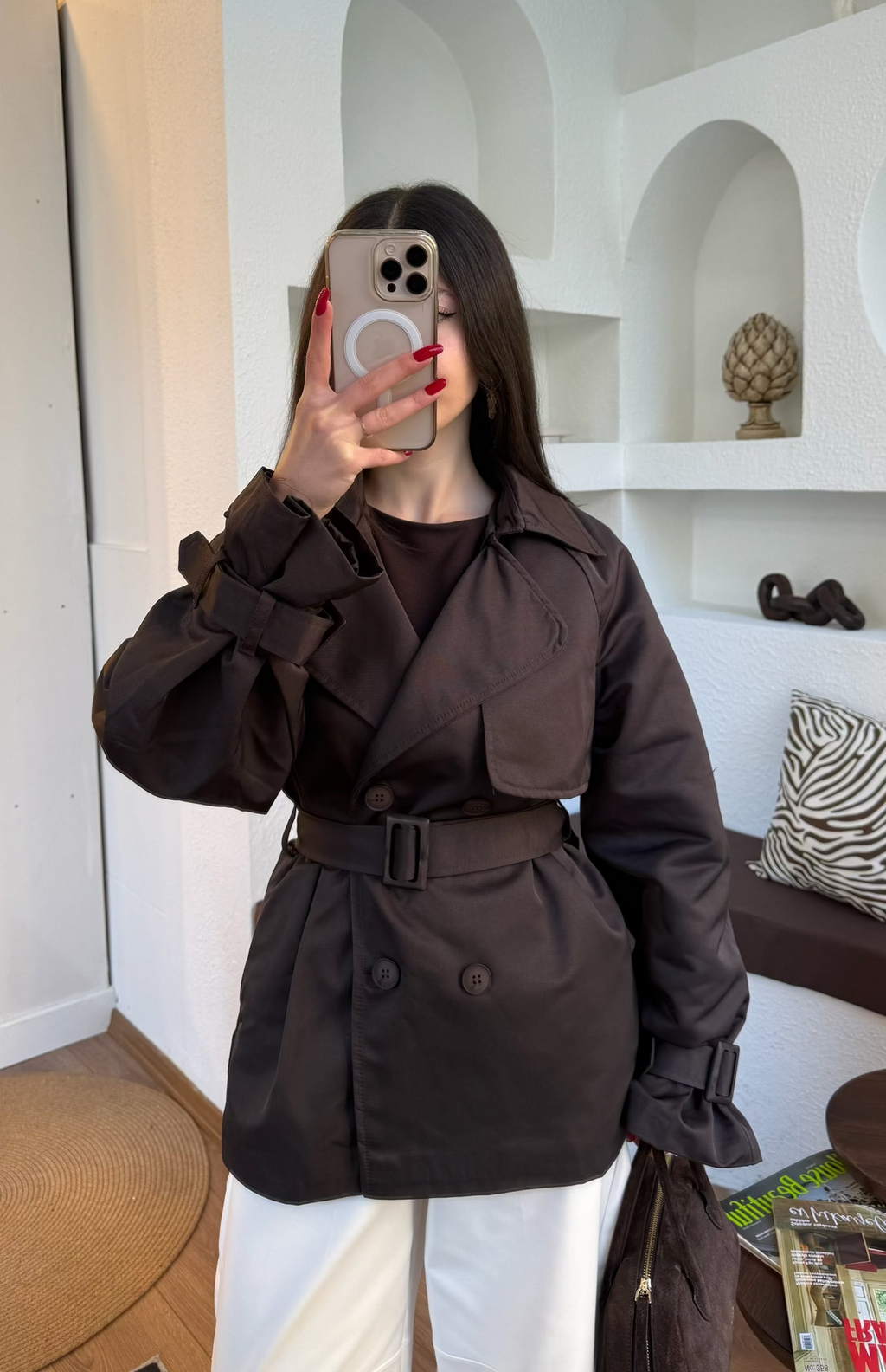 Acı kahve orta trenç