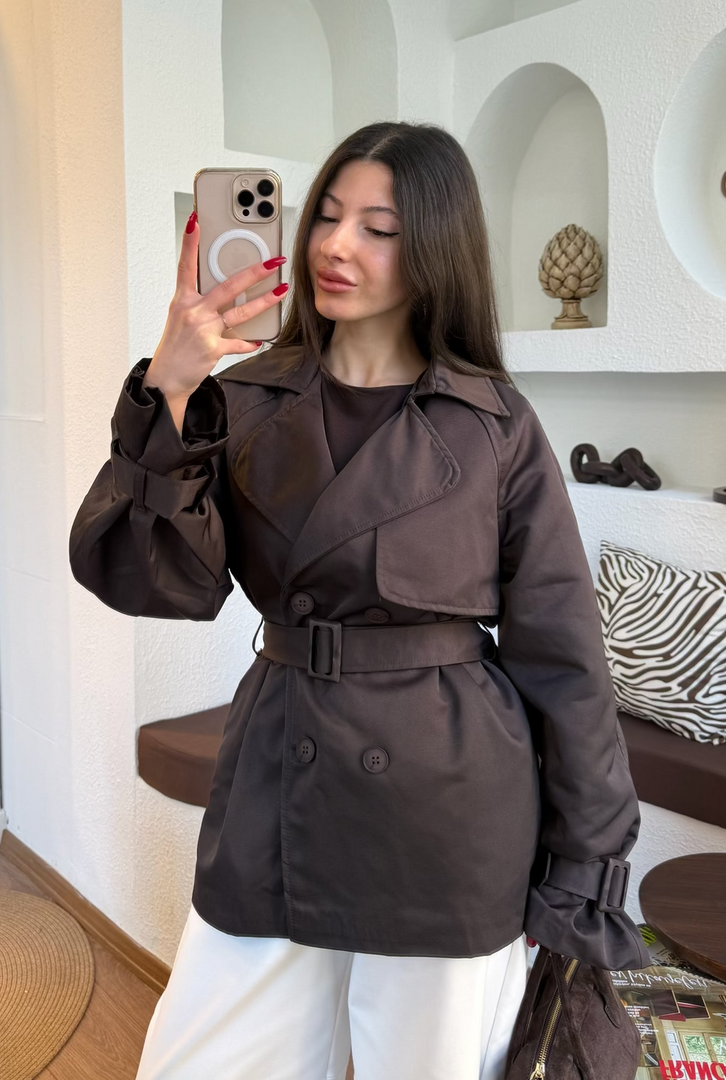 Acı kahve orta trenç