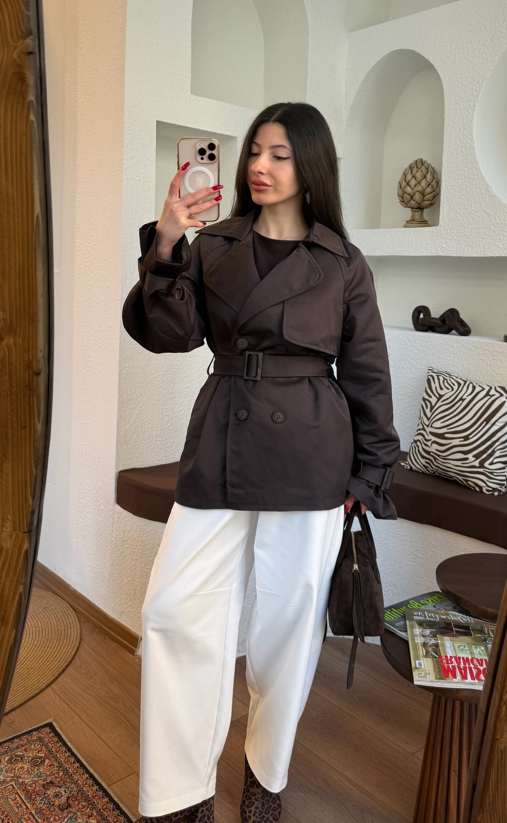 Acı kahve orta trenç